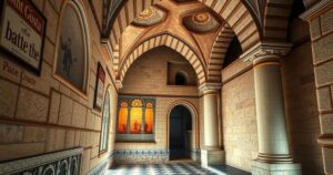 Basilica di Santa Giusta, crypt exploration with georadar, highlighting Romanesque architecture in Sardinia.