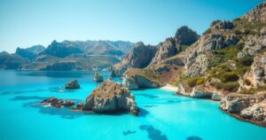 Sardinia's crystalline beaches and rugged mountains, showcasing the beauty of lesser-known Italian destinations.